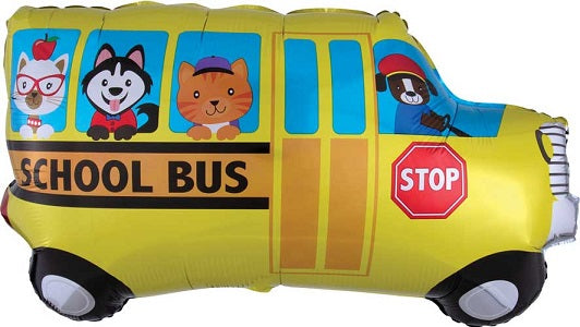 School Bus Shape Foil Balloon 30 in.