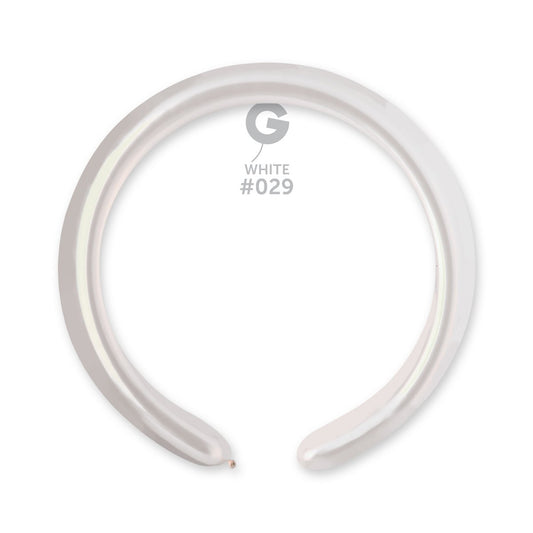 Metallic Balloon White #029 2 in.
