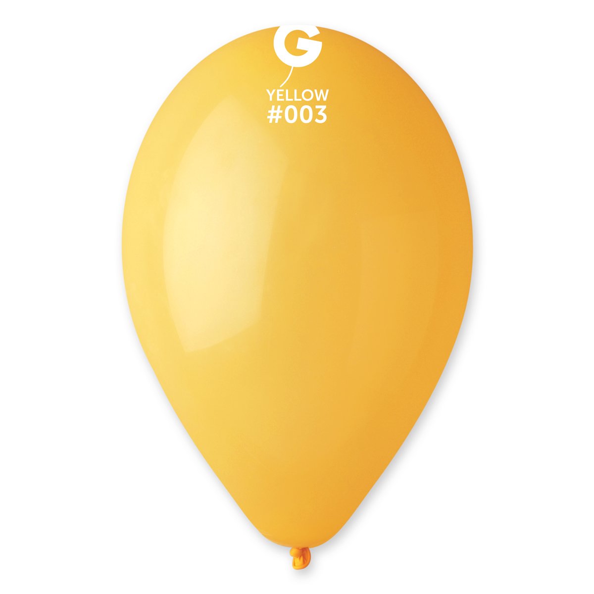 Solid Balloon Yellow #003 - 12 in.