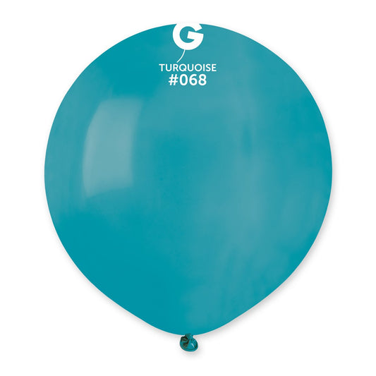 Solid Balloon Turquoise #068 19 in.