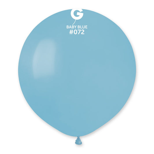 Solid Balloon Baby Blue #072 19 in.