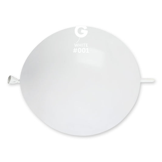 Solid Balloon White G-Link 13 in.