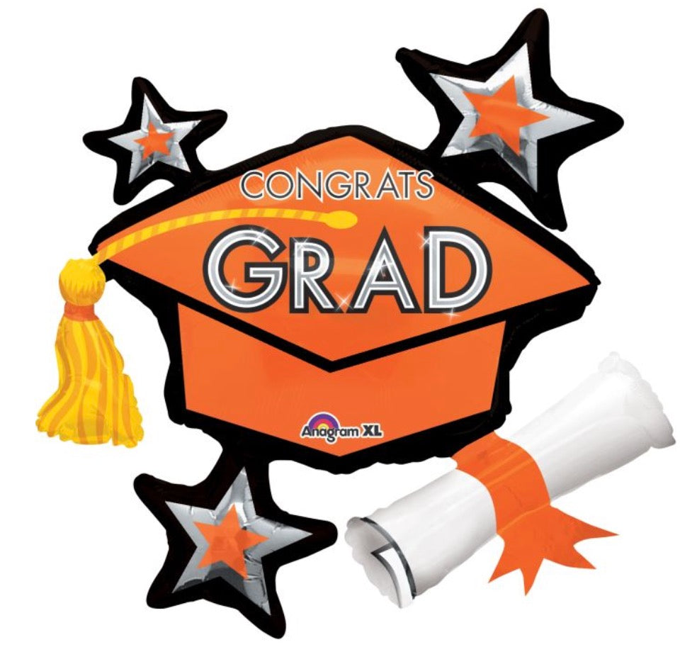 31" Congrats Grad Cluster Orange