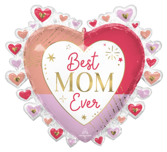 28" Best Mom Ever Hearts