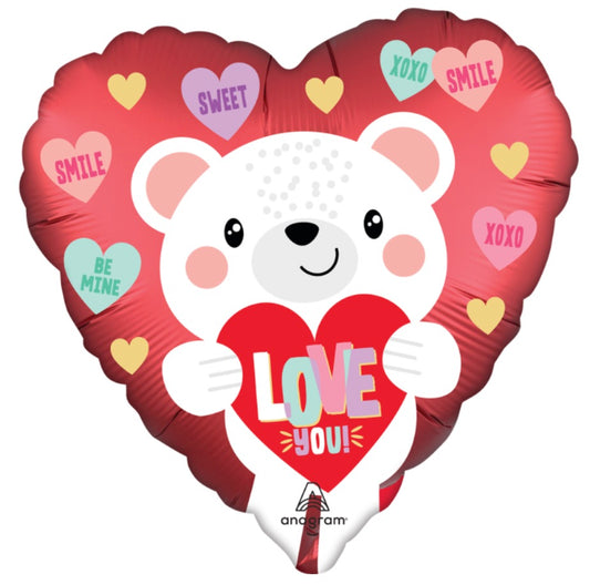 18" I Love You Bear  Pkg