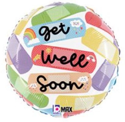 18" Cheerful Get Well Bandaids Pkg