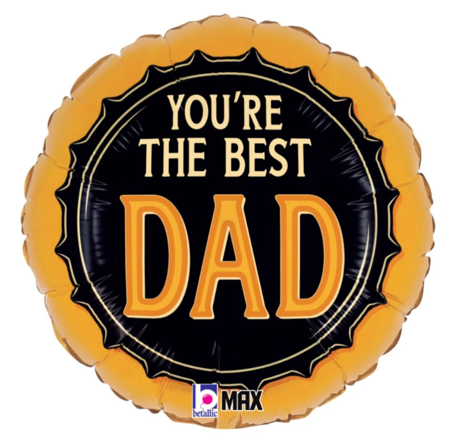 18" Best Dad Beer Cap  Pkg