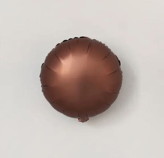 Solid Round Shaped Foil Balloon - Choose Color (Cream White, Caramel, Coffee)