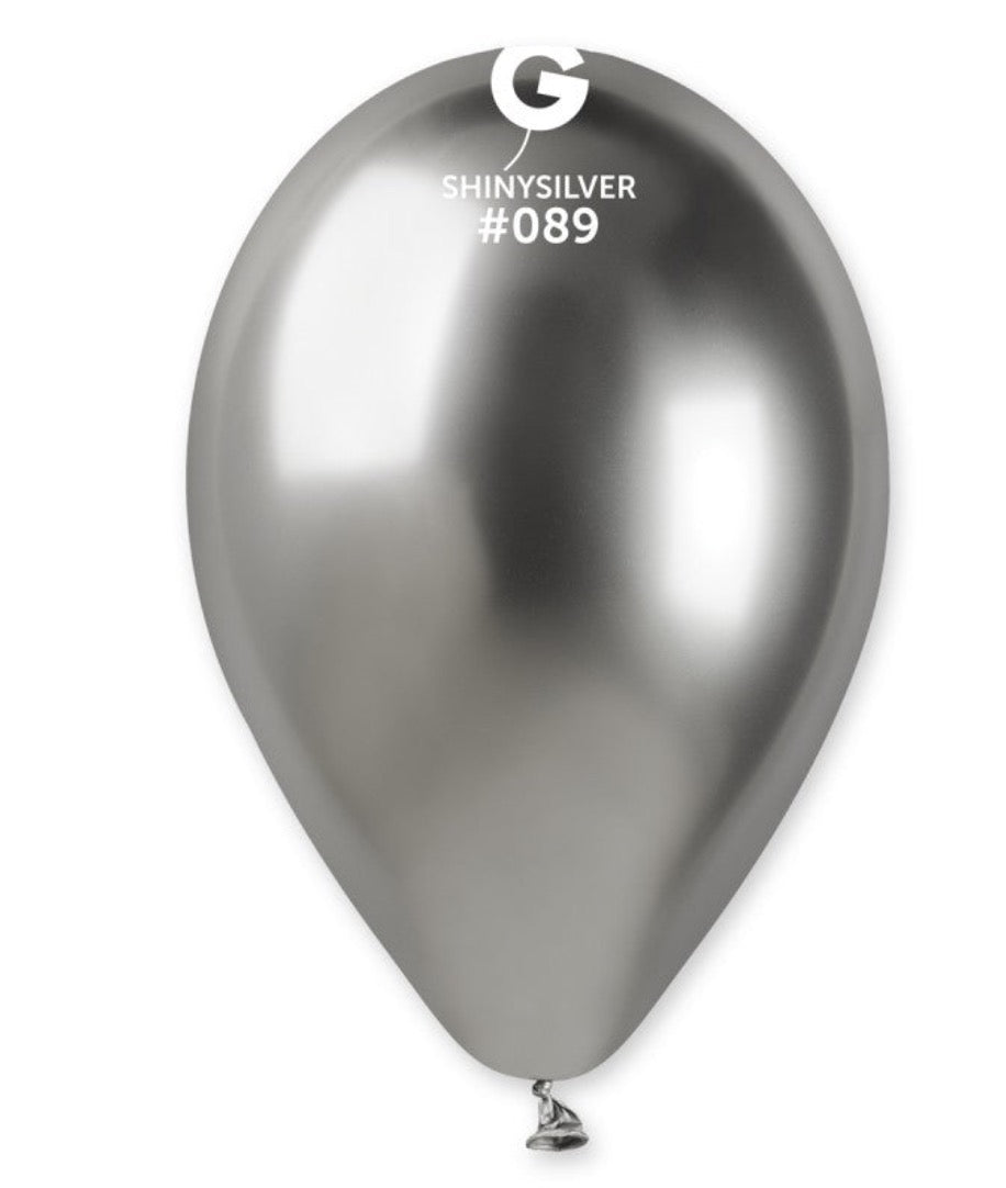 Shiny Silver Balloon  #089 13 in.