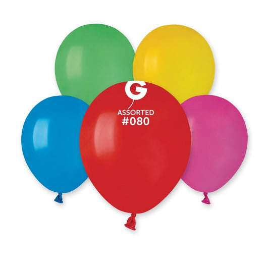 Solid Balloon Assorted #080 - 5 in.