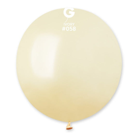 Metallic Balloon Ivory #058 - 19 in.