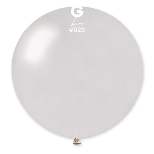 Metallic Balloon White #029 - 31 in. (x1)