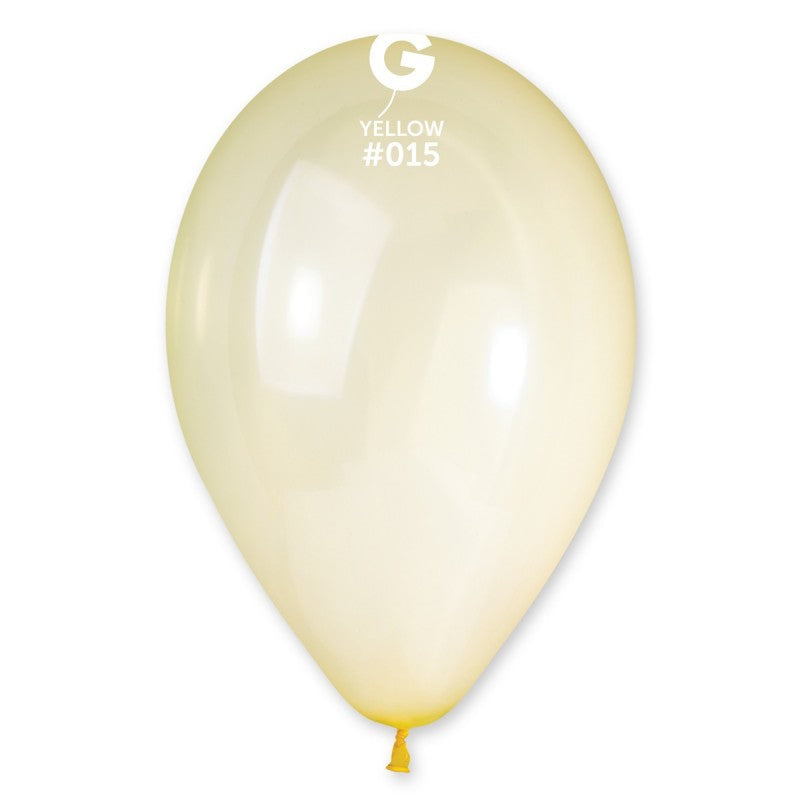 Crystal Balloon Yellow #015 - 13 in.